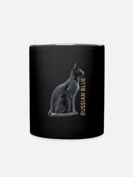 Russian blue - Tasse einfarbig - Schwarz