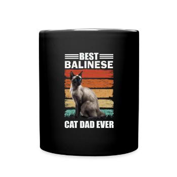 Balinese Dad Cat - Full Colour Mug - black - Front
