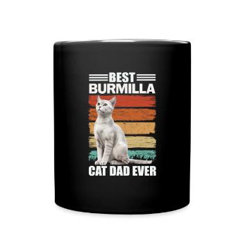 Burmilla Papa Cat - Full Colour Mug - black - Front