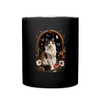Turkish Van Cat - Full Colour Mug - black - Front