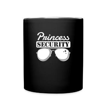 Prinzessin Security Halloween-Elternkostüm - Tasse einfarbig - Schwarz - Vorne