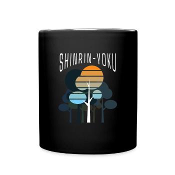 Waldbaden Shinrin Yoku Natur - Tasse einfarbig - Schwarz - Vorne