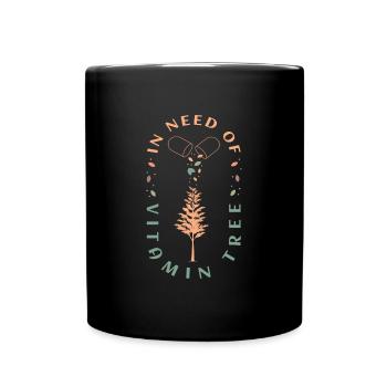 Shinrin Yoku Vitamin Tree Waldbaden - Tasse einfarbig - Schwarz - Vorne