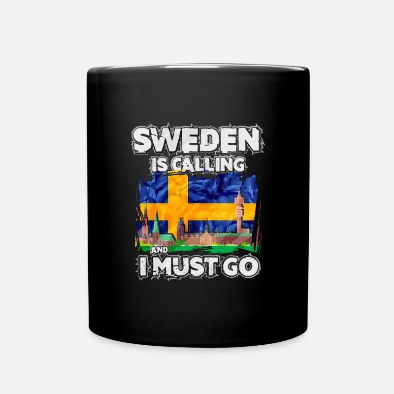 Schweden - Tasse einfarbig - Schwarz