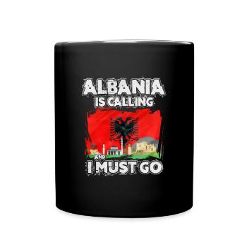 Albanien - Tasse einfarbig - Schwarz - Vorne