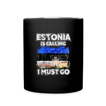 Estonia - Full Colour Mug - black - Front