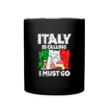 Italy - Full Colour Mug - black - Front