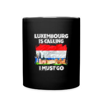 Luxemburg - Tasse einfarbig - Schwarz - Vorne