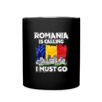 Romania - Full Colour Mug - black - Front