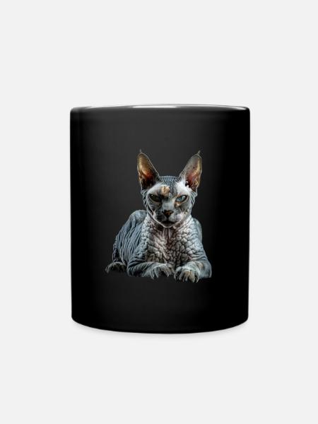 Devon Rex - Tasse einfarbig - Schwarz