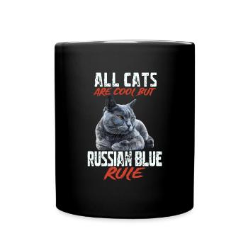 Russian blue - Full Colour Mug - black - Front