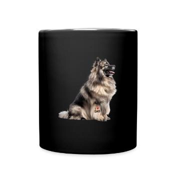 Keeshond Dad Papa - Full Colour Mug - black - Front