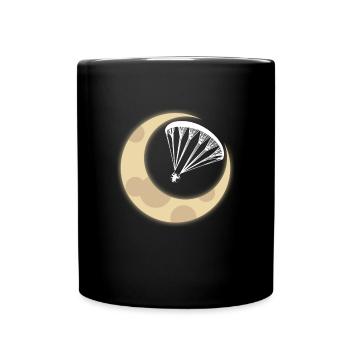 Paramotor Moon Paragliding Paragliding - Full Colour Mug - black - Front