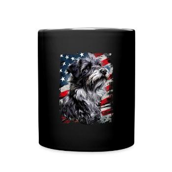 Berger des Pyrénées Amérique États-Unis - Mug uni - noir - Devant