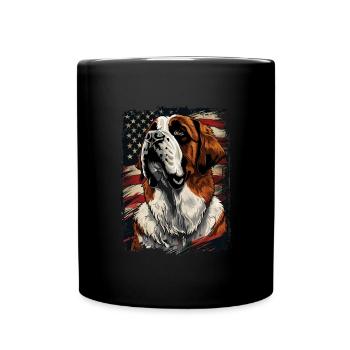 America Usa of the St. Bernard - Full Colour Mug - black - Front