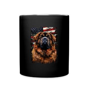 Tibetan Mastiff America USA - Full Colour Mug - black - Front