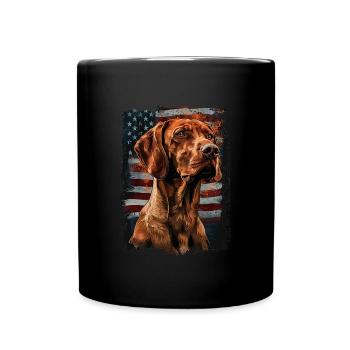 Vizsla-America Usa - Full Colour Mug - black - Front