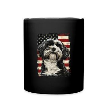 Tibetan Terrier America Usa - Full Colour Mug - black - Front