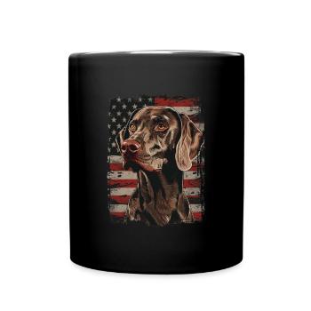 Weimaraner-America USA - Full Colour Mug - black - Front