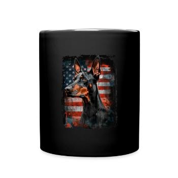 Doberman Pinscher America Usa - Full Colour Mug - black - Front