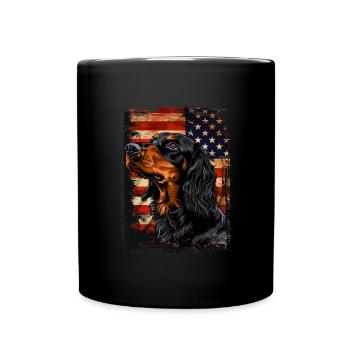 Gordon Setter Amerika Usa - Tasse einfarbig - Schwarz - Vorne