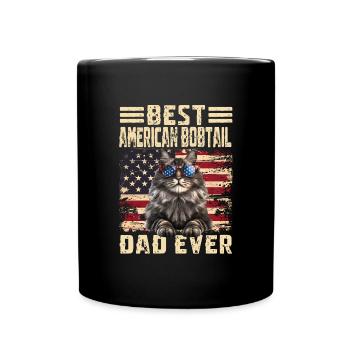 American Bobtail Dad - Full Colour Mug - black - Front