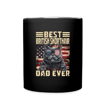 Papa britannique à poil court - Mug uni - noir - Devant
