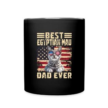 Egyptian Mau Papa - Tasse einfarbig - Schwarz - Vorne