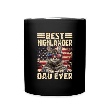 Highlander Papa - Tasse einfarbig - Schwarz - Vorne