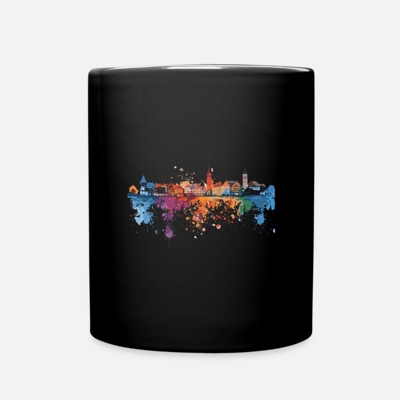 Lindau (Bodensee) - Tasse einfarbig - Schwarz