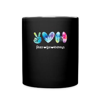 Friedensliebes-Nieren-Diabetes-Diabetiker-Bewussts - Tasse einfarbig - Schwarz - Vorne