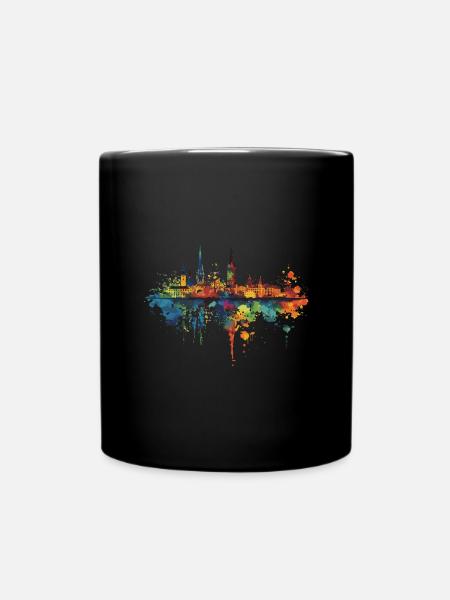 Neuruppin - Tasse einfarbig - Schwarz