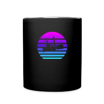 Gabelstaplerfahrer Vaporwave-Gabelstaplerfahrer - Tasse einfarbig - Schwarz - Vorne