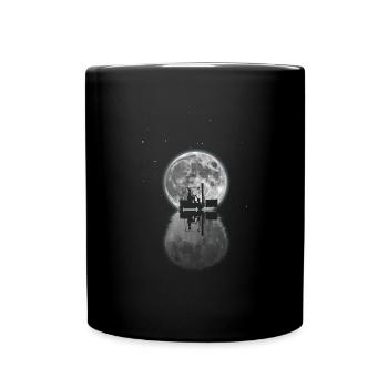 Gabelstaplerfahrer Moon-zertifizierter Gabelstaple - Tasse einfarbig - Schwarz - Vorne