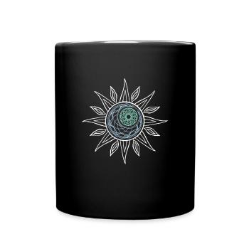 Univers spirituel du soleil et de la lune - Mug uni - noir - Devant
