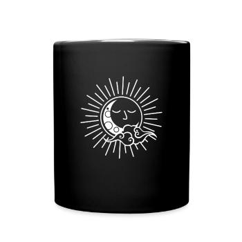Le soleil et la lune dans l’univers harmonieux - Mug uni - noir - Devant