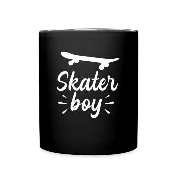 Skater Boy Garçon Skateboard Skater Planche Skate - Mug uni - noir - Devant