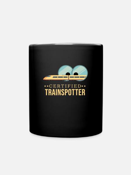 Certified Trainspotter Zugbeobachtung - Tasse einfarbig - Schwarz