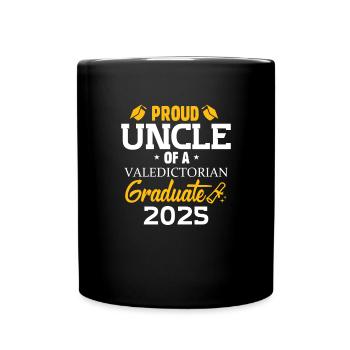 Onkel einer Absolventenfamilie 2025 - Tasse einfarbig - Schwarz - Vorne