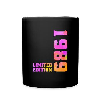 Limitierte Auflage 1989 Geburtstagsgeschenk 1989 - Tasse einfarbig - Schwarz - Vorne