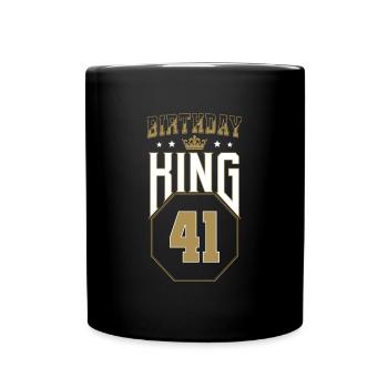 Anniversaire Roi 41 ans 41e cadeau d’anniversaire - Mug uni - noir - Devant