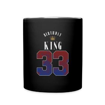 Anniversaire Roi 33 ans 33e cadeau d’anniversaire - Mug uni - noir - Devant