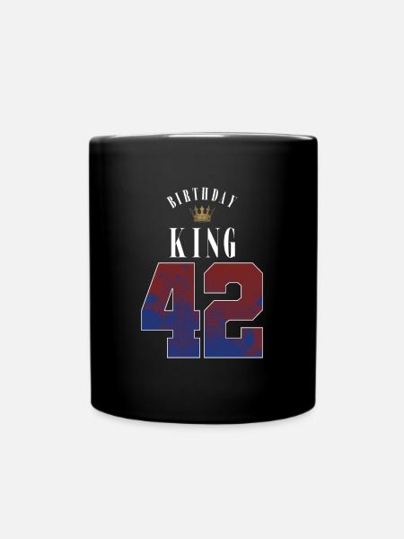 Birthday King 42 Jahre 42. Geburtstag Geschenk - Tasse einfarbig - Schwarz