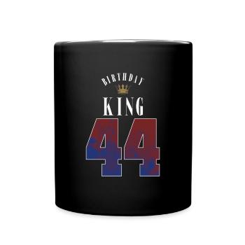 Birthday King 44 Jahre 44. Geburtstag Geschenk - Tasse einfarbig - Schwarz - Vorne