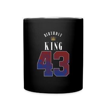 Birthday King 43 Jahre 43. Geburtstag Geschenk - Tasse einfarbig - Schwarz - Vorne