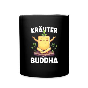 KräuterBuddha Beurre aux herbes Méditation Yoga amusante - Mug uni - noir - Devant