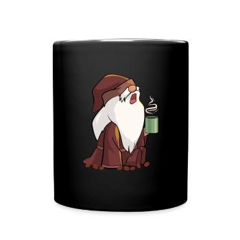 Tired Gnome Coffee Drinker Coffee - Full Colour Mug - black - Front