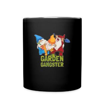 Jardinier Gnome Gnome Garden Gangster - Mug uni - noir - Devant