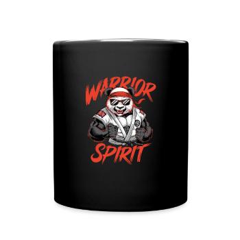 Japanischer Panda Warrior Spirit für Panda Fans - Tasse einfarbig - Schwarz - Vorne
