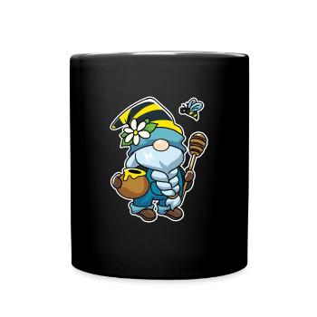Honig Gnom Gnome Bienen Imker - Tasse einfarbig - Schwarz - Vorne